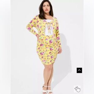 Torrid X Betsy Johnson floral studio knit cardigan skirt set 6X